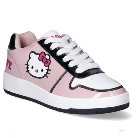 Hello Kitty Pink, White, And Black Casual Court Sneakers Size 8 Hello Kitty - Picture 1 of 11